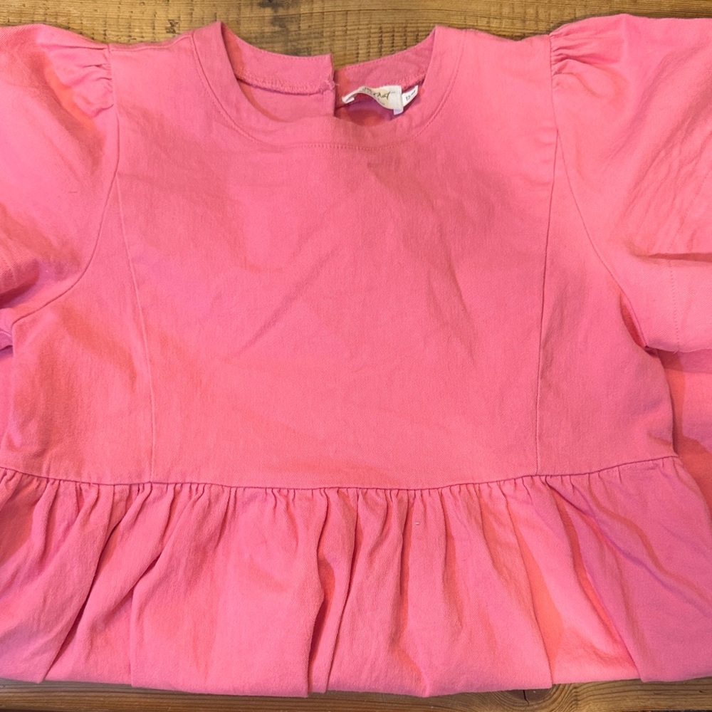 Charming Pink Ruffle Blouse for Kids